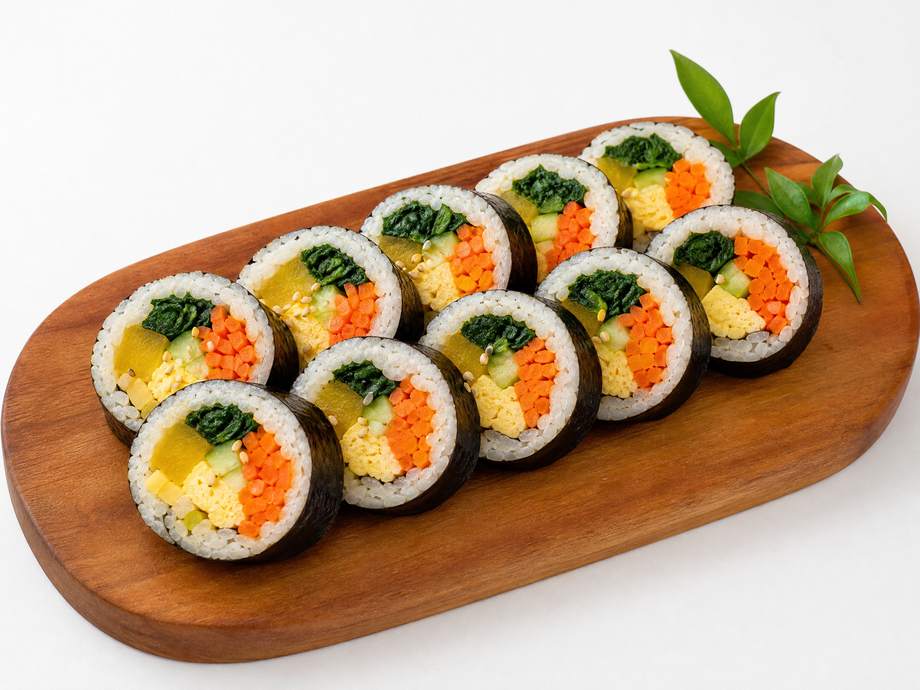 Korean vegetable kimbap 야채김밥